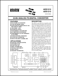 datasheet for ADS1212U/1K by Burr-Brown Corporation