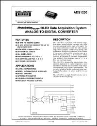 datasheet for ADS1250U by Burr-Brown Corporation