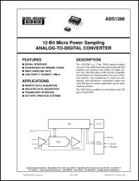 datasheet for ADS1286UB/2K5 by Burr-Brown Corporation