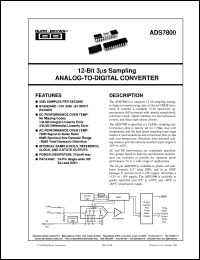 datasheet for ADS7800KU by Burr-Brown Corporation