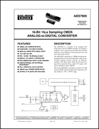 datasheet for ADS7805P by Burr-Brown Corporation