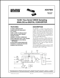 datasheet for ADS7809UB/1K by Burr-Brown Corporation