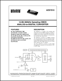 datasheet for ADS7810UB by Burr-Brown Corporation