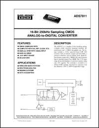 datasheet for ADS7811U/1K by Burr-Brown Corporation