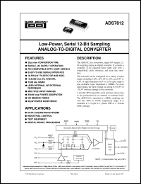 datasheet for ADS7812P by Burr-Brown Corporation