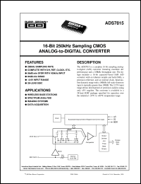 datasheet for ADS7815U/1K by Burr-Brown Corporation