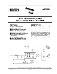 datasheet for ADS7821P by Burr-Brown Corporation