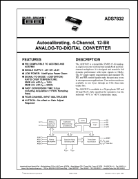 datasheet for ADS7832BN by Burr-Brown Corporation