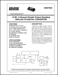 datasheet for ADS7842E by Burr-Brown Corporation