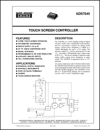 datasheet for ADS7845E by Burr-Brown Corporation