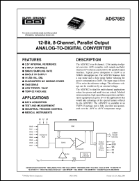 datasheet for ADS7852Y/250 by Burr-Brown Corporation