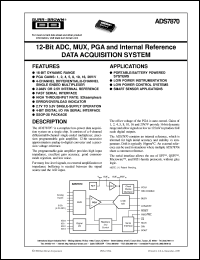datasheet for ADS7870EA by Burr-Brown Corporation