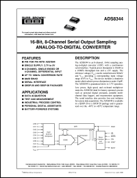 datasheet for ADS8344E by Burr-Brown Corporation