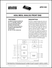 datasheet for AFE1105E by Burr-Brown Corporation