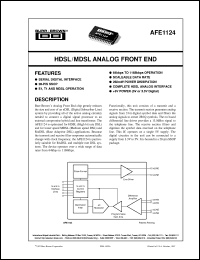 datasheet for AFE1124E by Burr-Brown Corporation