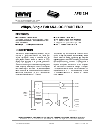 datasheet for AFE1224E by Burr-Brown Corporation