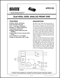 datasheet for AFE2126E by Burr-Brown Corporation
