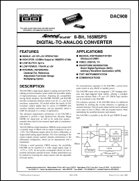 datasheet for DAC908E by Burr-Brown Corporation