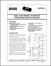 datasheet for DAC2815AP by Burr-Brown Corporation