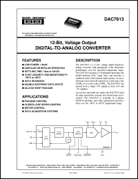 datasheet for DAC7613E by Burr-Brown Corporation
