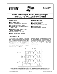 datasheet for DAC7614E by Burr-Brown Corporation