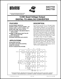 datasheet for DAC7724N/750 by Burr-Brown Corporation