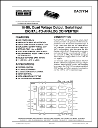 datasheet for DAC7734EB/1K by Burr-Brown Corporation
