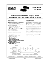 datasheet for PCM1760P-L by Burr-Brown Corporation