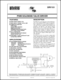 datasheet for DRV101F by Burr-Brown Corporation