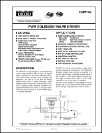 datasheet for DRV102F by Burr-Brown Corporation