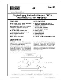 datasheet for INA156EA by Burr-Brown Corporation
