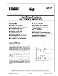 datasheet for INA157UA by Burr-Brown Corporation