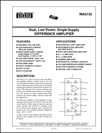 datasheet for INA2132U by Burr-Brown Corporation