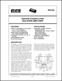 datasheet for ISO100AP by Burr-Brown Corporation