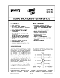 datasheet for ISO102 by Burr-Brown Corporation
