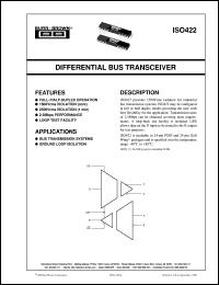 datasheet for ISO422P by Burr-Brown Corporation