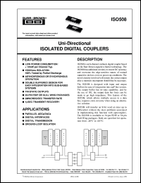 datasheet for ISO508P by Burr-Brown Corporation