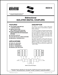 datasheet for ISO518P by Burr-Brown Corporation