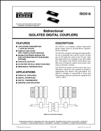 datasheet for ISO518P-U by Burr-Brown Corporation