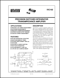 datasheet for IVC102U by Burr-Brown Corporation