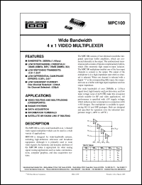 datasheet for MPC100AP by Burr-Brown Corporation