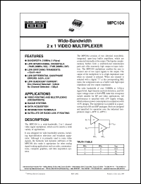datasheet for MPC104AP by Burr-Brown Corporation