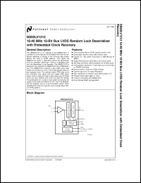 datasheet for DS92LV1212MDC by 