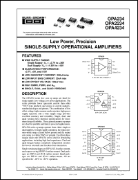 datasheet for OPA234EA/250 by Burr-Brown Corporation