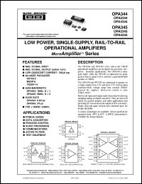 datasheet for OPA344NA by Burr-Brown Corporation