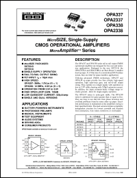 datasheet for OPA337NA/250 by Burr-Brown Corporation