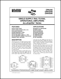 datasheet for OPA340NA/250 by Burr-Brown Corporation