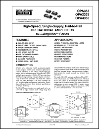 datasheet for OPA353UA/2K5 by Burr-Brown Corporation