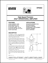 datasheet for OPA602AM by Burr-Brown Corporation