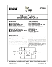 datasheet for OPA620KP by Burr-Brown Corporation